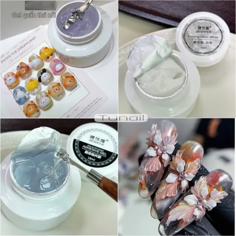 [ HOT ] Gel Khô Nặn Hoa Nổi - Hình Nổi JIESHIYA Cao Cấp Siêu Dẻo Không Dính Tay hũ To 18ML CHÍNH HÃNG [ TÚ ANH NAIL ]