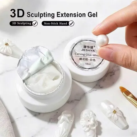 [ HOT ] Gel Khô Nặn Hoa Nổi - Hình Nổi JIESHIYA Cao Cấp Siêu Dẻo Không Dính Tay hũ To 18ML CHÍNH HÃNG [ TÚ ANH NAIL ]