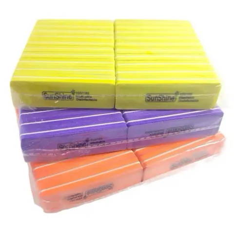 ( Giá sỉ ) Bịch 20 phao ngắn chà móng Sunshine 2 mặt nhám 100/180 chuẩn Loại 1 siêu cứng bền chuyên dụng ngành Nail