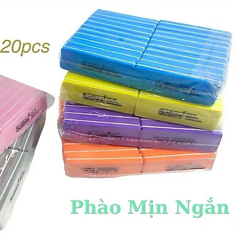 ( Giá sỉ ) Bịch 20 phao ngắn chà móng Sunshine 2 mặt nhám 100/180 chuẩn Loại 1 siêu cứng bền chuyên dụng ngành Nail