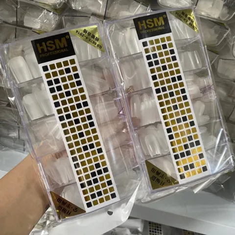 Móng úp HSM phom Thang nhám sẵn chuẩn xịn hộp 500 móng ( CHÍNH HÃNG )