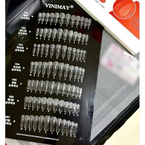 Móng úp Vinimay nhám sẵn hộp 552 móng đủ 12 size form chuẩn chính hãng [ TÚ ANH NAIL ]