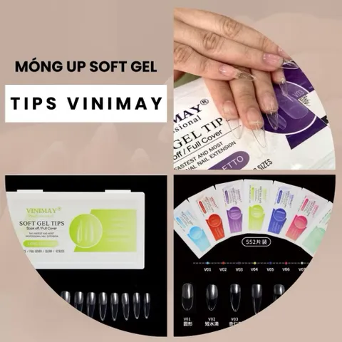 Móng úp Vinimay nhám sẵn hộp 552 móng đủ 12 size form chuẩn chính hãng [ TÚ ANH NAIL ]