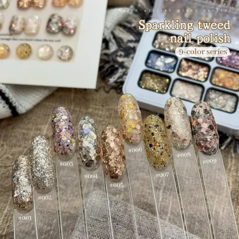 Khay gel nhũ vảy galaxy 9 màu cao cấp siêu sáng tạo Nail ombre - sơn móng tay đa năng [ TÚ ANH NAIL ]