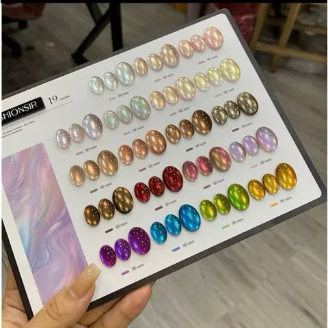 Set Sơn Mắt Mèo Cực Quang Ánh Nước 18-19 Màu FASHIONSIR Cao Cấp Hiệu Ứng Siêu Lung linh Bắt Sáng [ Tặng Bảng Màu Xịn ]