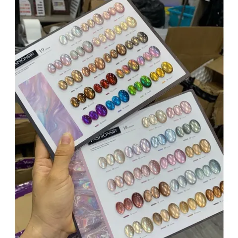 Set Sơn Mắt Mèo Cực Quang Ánh Nước 18-19 Màu FASHIONSIR Cao Cấp Hiệu Ứng Siêu Lung linh Bắt Sáng [ Tặng Bảng Màu Xịn ]