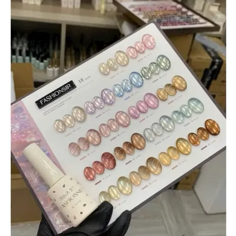 Set Sơn Mắt Mèo Cực Quang Ánh Nước 18-19 Màu FASHIONSIR Cao Cấp Hiệu Ứng Siêu Lung linh Bắt Sáng [ Tặng Bảng Màu Xịn ]