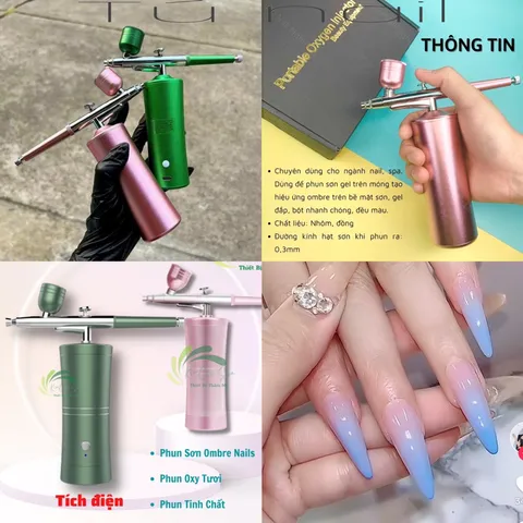 Máy phun ombre siêu nhanh thế hệ mới phun ombre siêu nhanh đều đẹp cho thợ nail hàng chuẩn