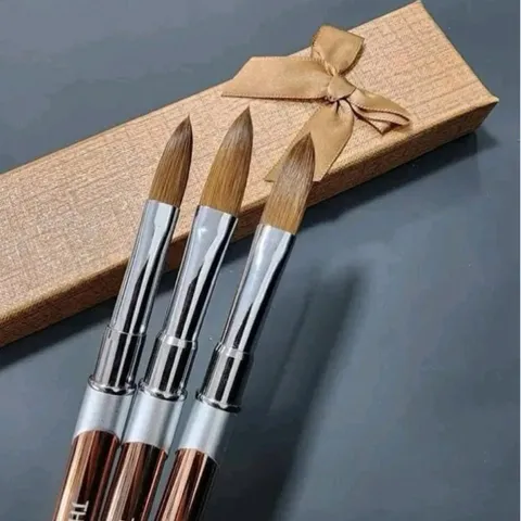 Cọ đắp móng bột Kolinsky lông chồn xịn siêu ngậm nước không dính bột đắp móng siêu êm số 16