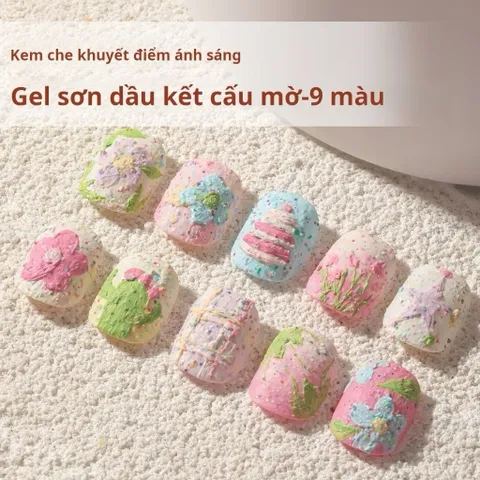 Khay gel thạch cao 9 màu - Gel Ombre Design Nail mẫu mới siêu HOT