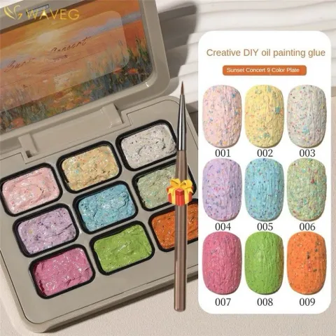 Khay gel thạch cao 9 màu - Gel Ombre Design Nail mẫu mới siêu HOT
