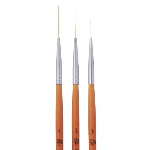 Set 3 cọ râu siêu mảnh đủ size chuyên dụng kẻ vẽ móng