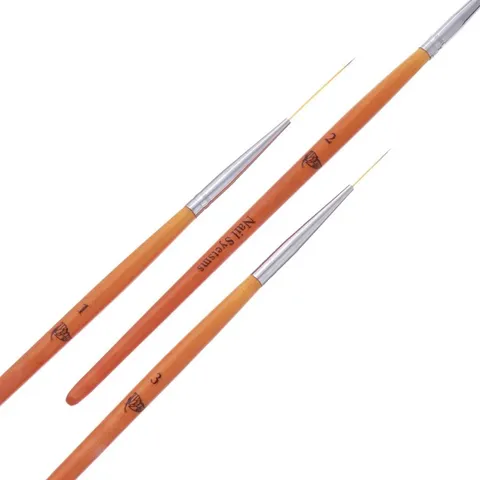 Set 3 cọ râu siêu mảnh đủ size chuyên dụng kẻ vẽ móng