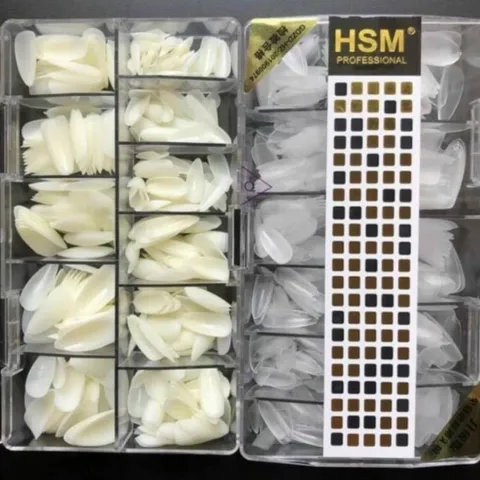 Móng úp HSM phom Bầu nhám sẵn chuẩn phom hộp 500 móng ( CHÍNH HÃNG )