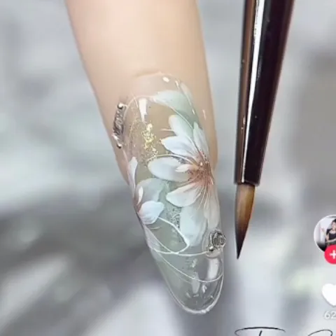 Cọ vẽ hoa đầu tròn đầu nhọn đa năng vẽ trang trí móng chuẩn xịn ngành nail