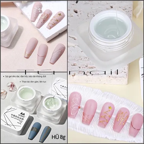 Gel nhện trong suốt vẽ móng chà tráng gương đa năng siêu dai đặc HOT