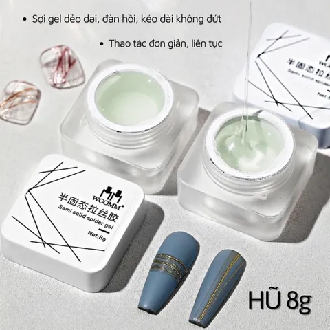 Gel nhện trong suốt vẽ móng chà tráng gương đa năng siêu dai đặc HOT