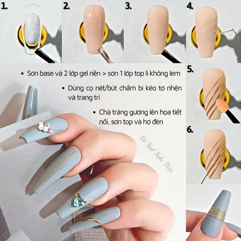 Gel nhện trong suốt vẽ móng chà tráng gương đa năng siêu dai đặc HOT
