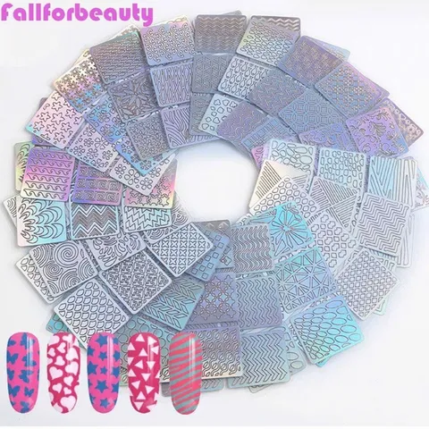 Set 24 giấy khuôn sticker vẽ móng nhiều mẫu giúp chị em vẽ móng tạo kiểu móng siêu dễ cực HOT