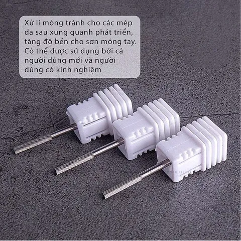 Đầu mài trụ mài đẩy da , khoé móng, khoé úp 3 in 1 đa năng thép vonfarm siêu bền không gây nóng rát phạm da