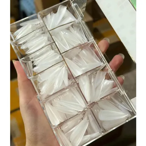 Móng úp HSM phom Nhọn nhám sẵn hộp 500 móng chuẩn xịn mỏng dẻo ( CHÍNH HÃNG )