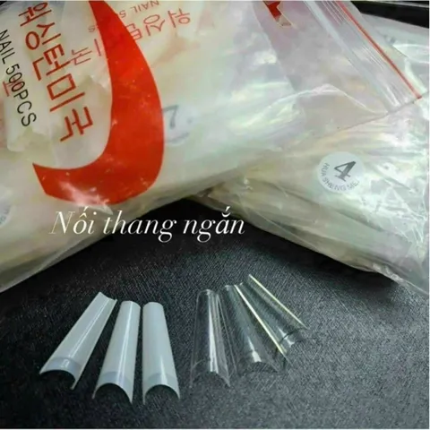 Móng Tip Nối Hàn - Móng Típ Ống Tre đủ phom đắp Gel , đắp Bột Nail siêu mỏng dẻo bịch 500 móng ( CHÍNH HÃNG )
