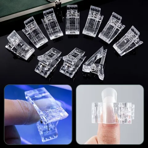 Set 5 kẹp cố định móng úp móng típ gel gôm chuyên dụng ngành nail