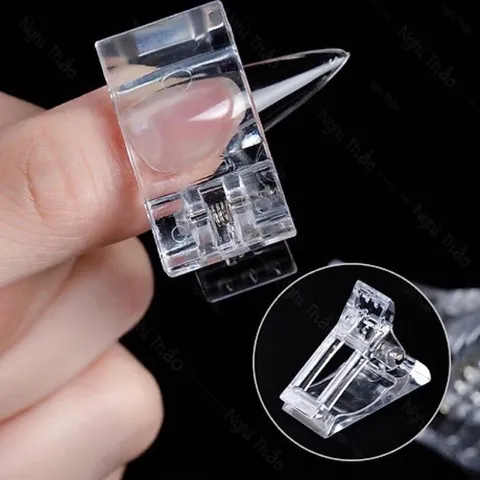 Set 5 kẹp cố định móng úp móng típ gel gôm chuyên dụng ngành nail