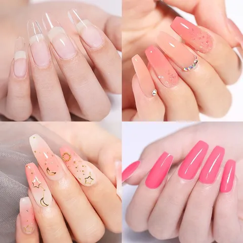 Set gel gôm đắp móng tạo hình móng giả lên phom siêu đẹp dễ làm bền đẹp tiện lợi nhiều màu HOT