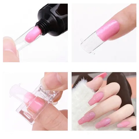 Set 5 kẹp cố định móng úp móng típ gel gôm chuyên dụng ngành nail