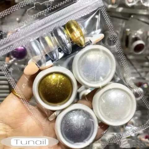 Set 4 Hũ Tráng Gương Nail Cao Cấp Hiệu Ứng Siêu Bóng Đủ Màu Cơ Bản Tạo 1001 Mẫu Nail Tráng Gương HOT [ TÚ ANH NAIL ]