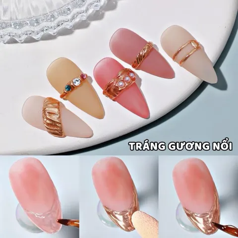 Set 4 Hũ Tráng Gương Nail Cao Cấp Hiệu Ứng Siêu Bóng Đủ Màu Cơ Bản Tạo 1001 Mẫu Nail Tráng Gương HOT [ TÚ ANH NAIL ]
