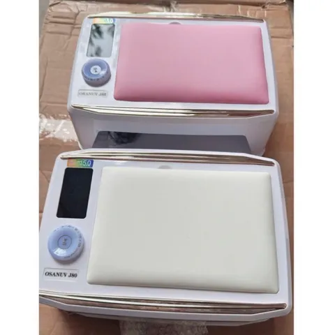 Máy hơ Nail tích điện khoang to OSANUV J80 cao cấp  380w 90 bóng LED/UV pin cực khoẻ có đệm kê tay da PU ( CHÍNH HÃNG )