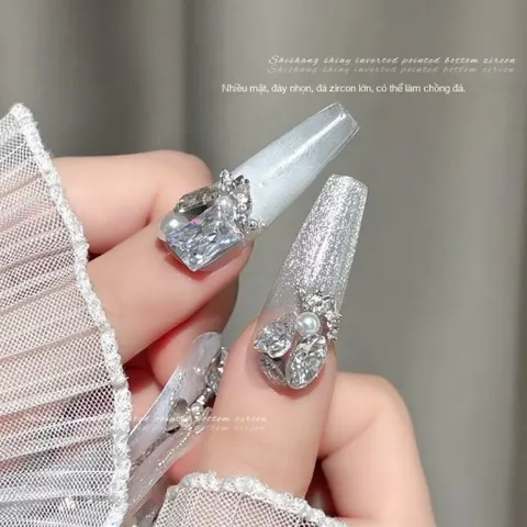 Khay Đá Khối Chân Lồi 120v Size To Mix Nhiều Kiểu Đính Móng Tay Gắn Nailbox Siêu Sáng