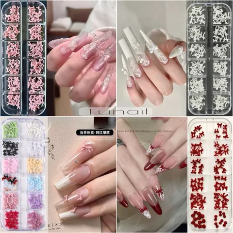 Khay Nơ Mini 12 Ngăn Mix Nhiều Mẫu Tạo Kiểu Cho Móng Đính Nailbox Siêu Xinh Mã HOT [ TÚ ANH NAIL ]