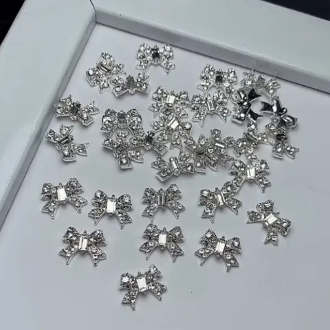 Set 30 charm kim loại cao cấp đính trang trí móng mẫu mới siêu sáng đẹp