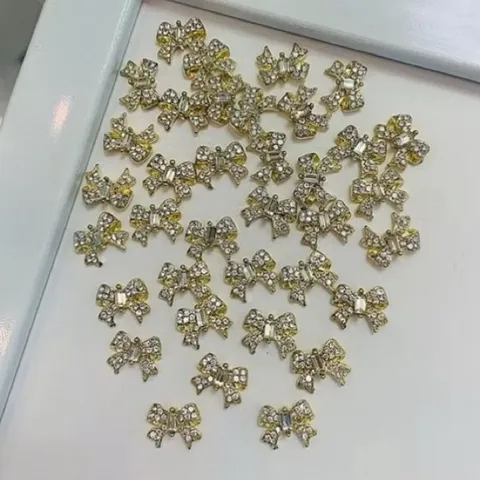 Set 30 charm kim loại cao cấp đính trang trí móng mẫu mới siêu sáng đẹp