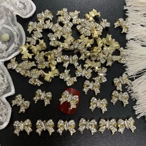 Set 30 charm kim loại cao cấp đính trang trí móng mẫu mới siêu sáng đẹp