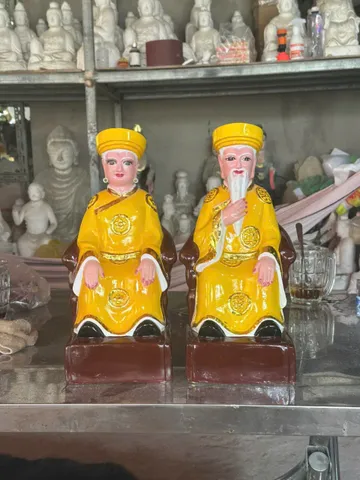 4 màu - Tượng Ông bà cửu huyền thất tổ, tượng ông bà cố, cửu huyền trăm họ 40cm xi măng - 0398.142.241