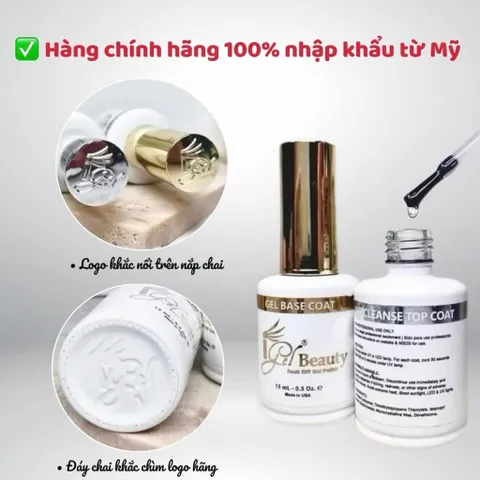 [Chính Hãng] Base Top Mỹ IGEL Cặp Sơn Liên Kết Phủ Bóng Nail Cao Cấp Siêu Bóng Bền Chai 15ML Nhập Khẩu Chính Hãng Có Tem