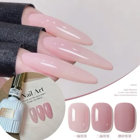 Sơn thạch Hồng Nude - Thạch Hồng Sữa Đục U.OMEEI mẫu mới siêu HO.T chai 15ml ( Top màu sơn bán chạy )