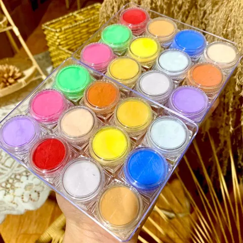 Set bột mỹ siêu dẻo 12 màu nặn hoa, đắp bột , nhúng bột đa năng chiết từ bột KDS không tạp chất siêu dẻo mịn
