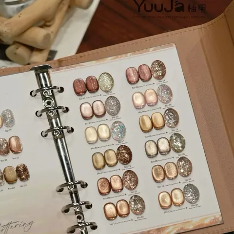Set sơn mắt mèo mix nhũ 24 màu YUUJA cao cấp hiệu ứng siêu sáng tặng kèm bảng màu da gấp cực xịn [ TÚ ANH NAIL ]