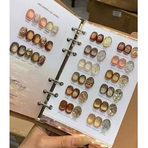 Set sơn mắt mèo mix nhũ 24 màu YUUJA cao cấp hiệu ứng siêu sáng tặng kèm bảng màu da gấp cực xịn [ TÚ ANH NAIL ]
