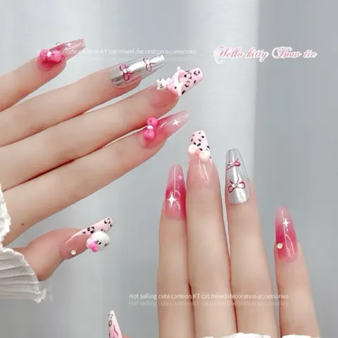 [ HOT ] Charm Hoạt Hình Hello Kitty Khay 12 Ngăn Mix Nhiều Mẫu Trang Trí Nailbox Đính Móng Tay Siêu Xinh TÚ ANH NAIL