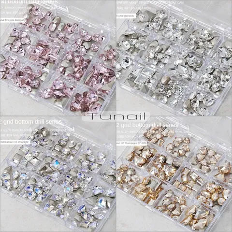 [ HOT ] Đá Khối Chân Lồi Khay 120v Size To Mix Nhiều Kiểu Đính Móng Tay Trang Trí Nailbox Siêu Sáng [ TÚ ANH NAIL ]