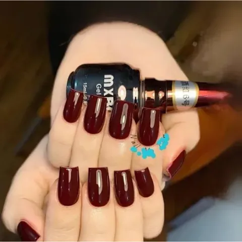 (CHÍNH HÃNH) Sơn gel mxbon đỏ chuẩn màu không ánh tím chất siêu đặc đẹp bán lẻ đủ màu chai 15ml