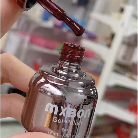 (CHÍNH HÃNH) Sơn gel mxbon đỏ chuẩn màu không ánh tím chất siêu đặc đẹp bán lẻ đủ màu chai 15ml