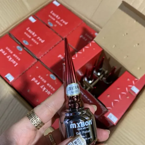 (CHÍNH HÃNH) Sơn gel mxbon đỏ chuẩn màu không ánh tím chất siêu đặc đẹp bán lẻ đủ màu chai 15ml