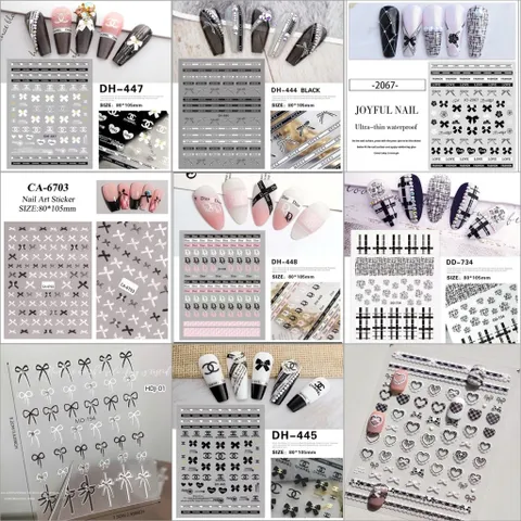 Sticker Nail Hình Dán 3D - 5D Mẫu Chữ Thương Hiệu Trang Trí Móng Mã HOT [ TÚ ANH NAIL ]